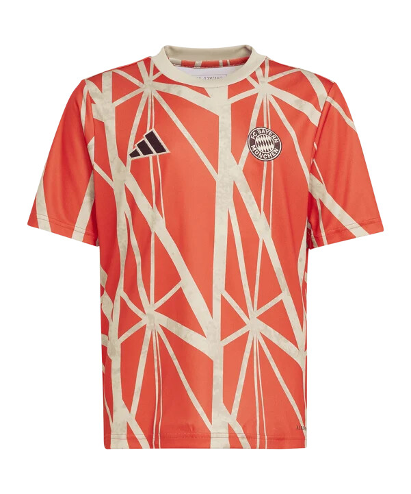 adidas fc bayern münchen prematch shirt 20242025 kids rot