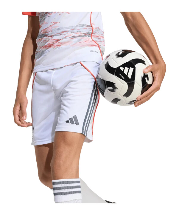 adidas fc bayern münchen short away 20252026 kids weiß