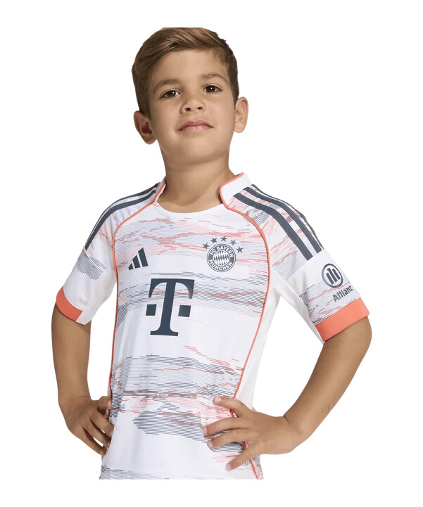 adidas fc bayern münchen mini trikot set away 20252026 kids weiß
