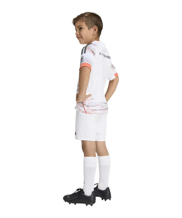 adidas fc bayern münchen mini trikot set away 20252026 kids weiß