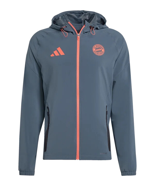 adidas fc bayern münchen tech travel jacke grau