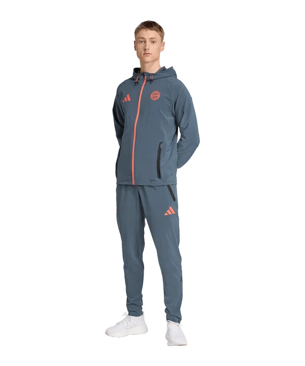 adidas fc bayern münchen tech travel jacke grau