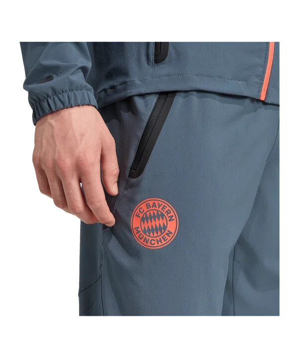 adidas fc bayern münchen tech travel hose grau