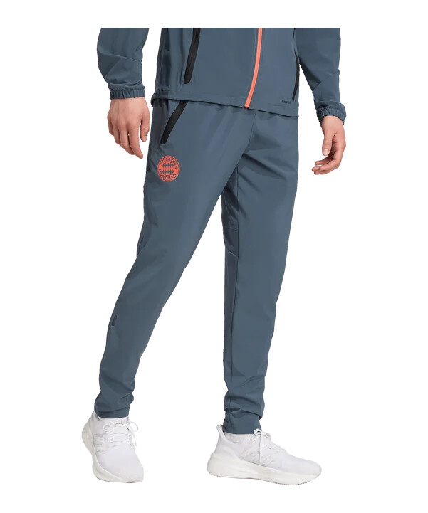adidas fc bayern münchen tech travel hose grau