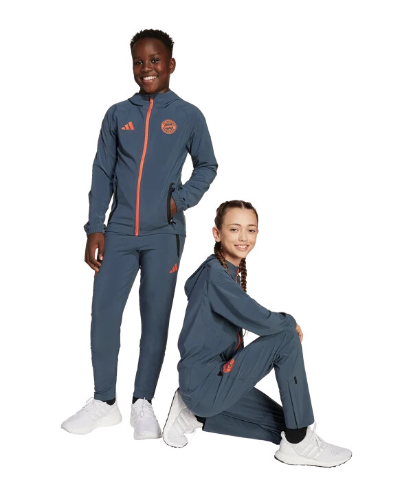 adidas fc bayern münchen tech travel hose kids grau