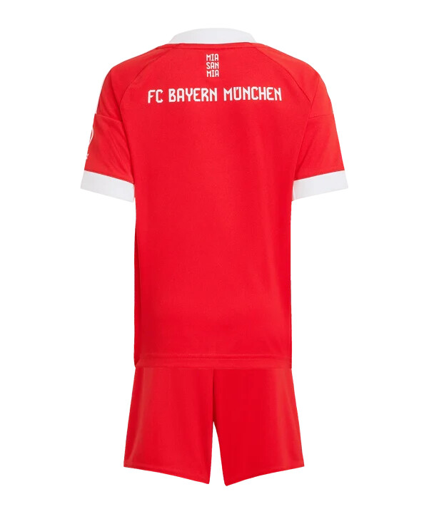 adidas fc bayern münchen mini trikot set home 20252026 kids rot