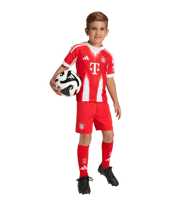 adidas fc bayern münchen mini trikot set home 20252026 kids rot