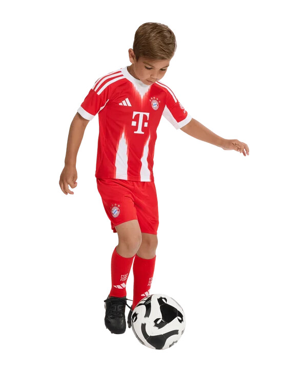adidas fc bayern münchen mini trikot set home 20252026 kids rot
