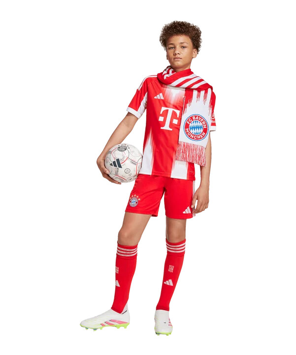 adidas fc bayern münchen short home 20252026 kids rot