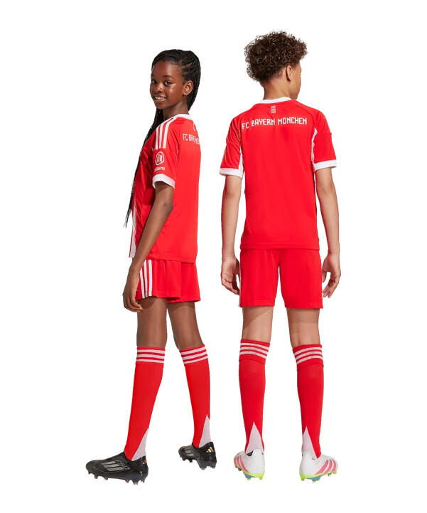 adidas fc bayern münchen short home 20252026 kids rot