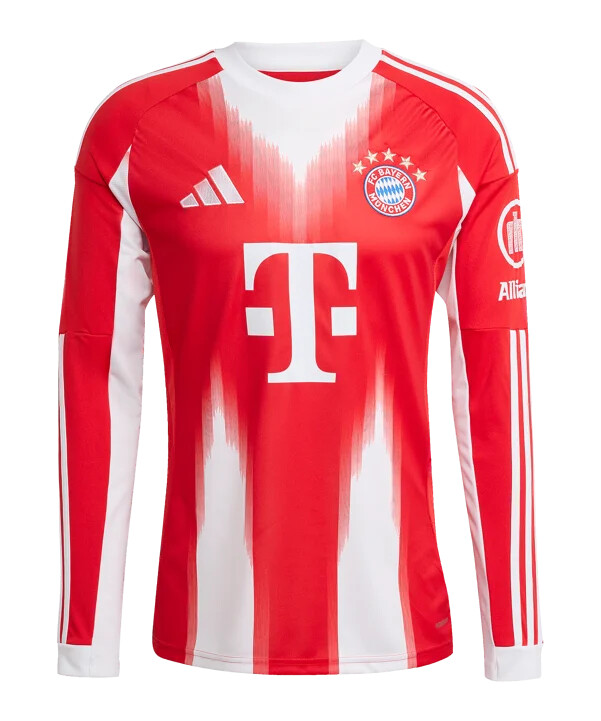 adidas fc bayern münchen longsleeve trikot home 20252026 rot