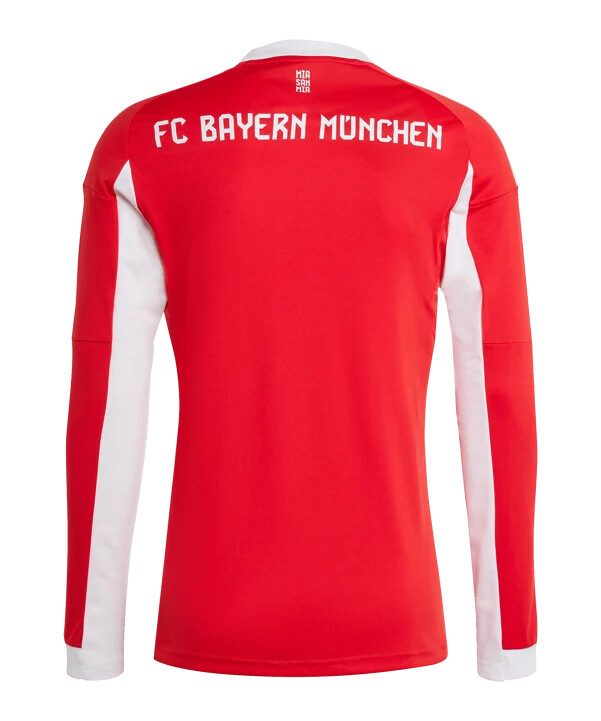 adidas fc bayern münchen longsleeve trikot home 20252026 rot