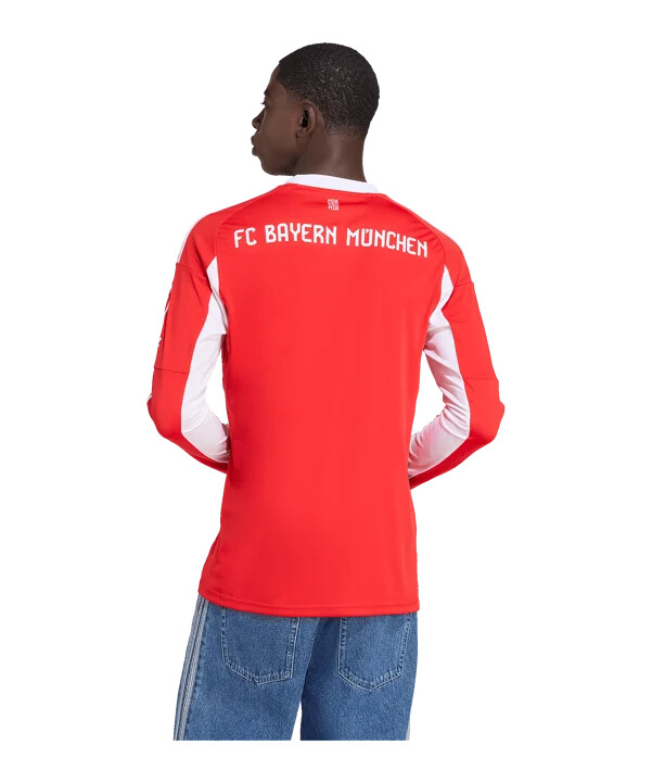 adidas fc bayern münchen longsleeve trikot home 20252026 rot