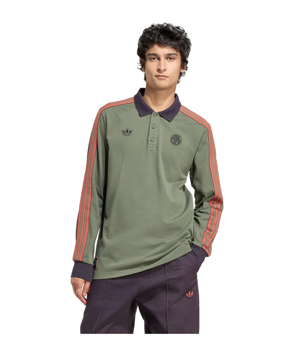 adidas fc bayern münchen icon long sleeve polo grün