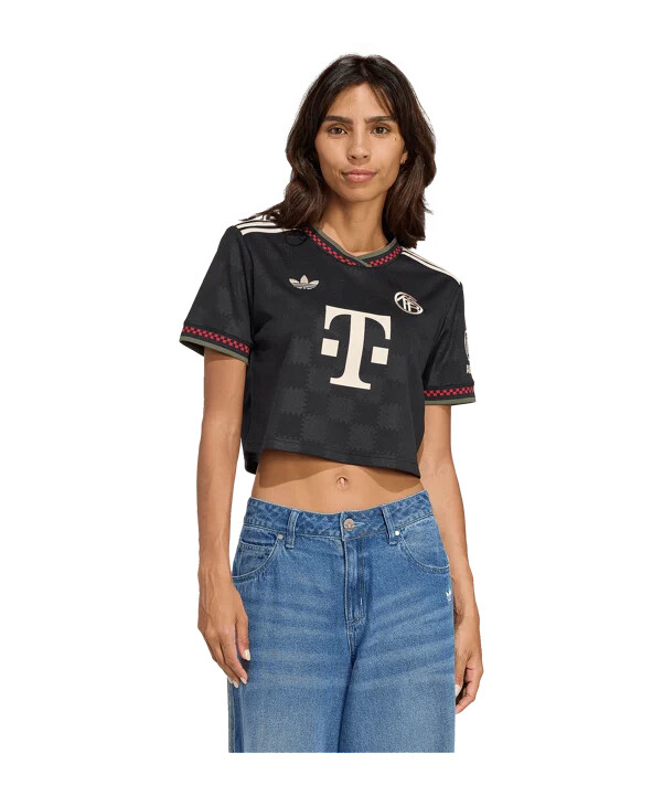 adidas fc bayern münchen cropped trikot 3rd 20252026 damen schwarz