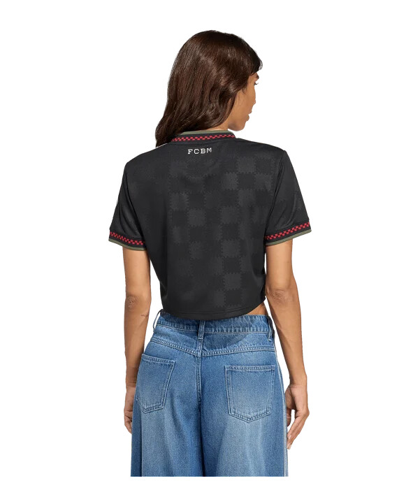 adidas fc bayern münchen cropped trikot 3rd 20252026 damen schwarz