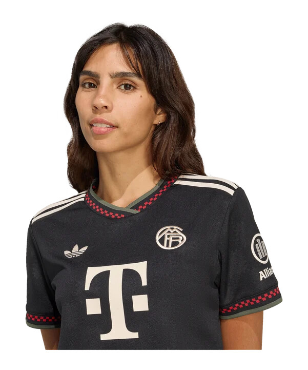 adidas fc bayern münchen cropped trikot 3rd 20252026 damen schwarz