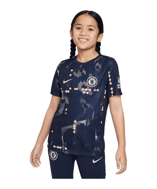 nike fc chelsea london trainingsshirt kids blau f452