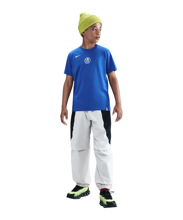 nike fc chelsea london t90 remix t-shirt kids blau f480