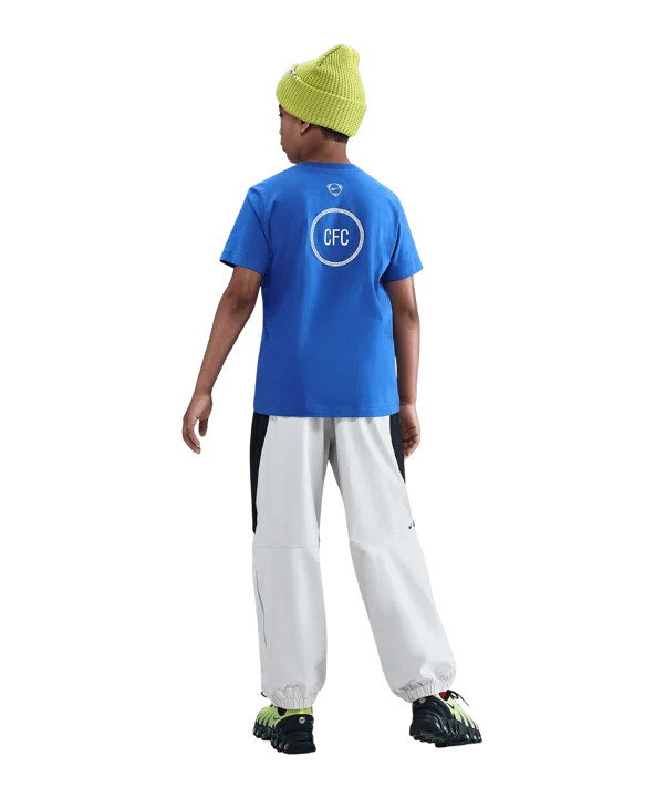 nike fc chelsea london t90 remix t-shirt kids blau f480