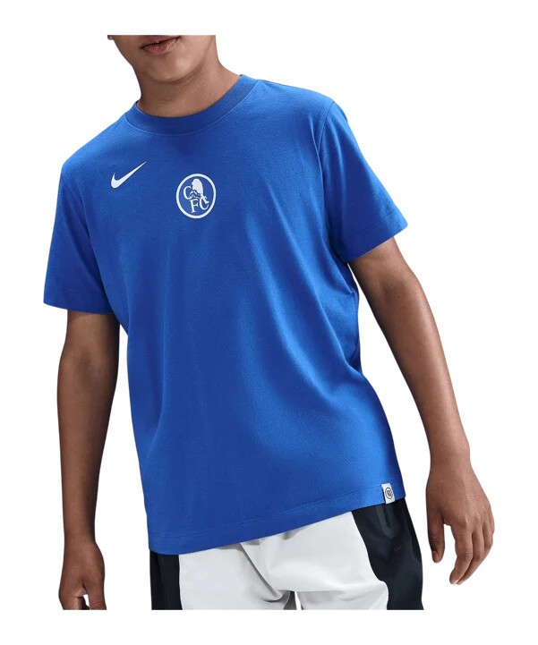 nike fc chelsea london t90 remix t-shirt kids blau f480
