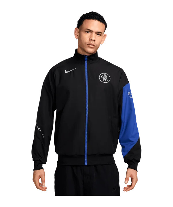 nike fc chelsea london trainingsjacke schwarz f011