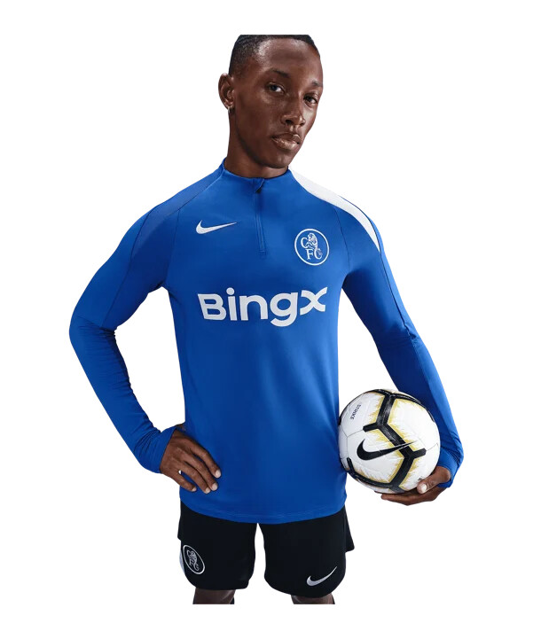 nike fc chelsea london drill top sweatshirt blau f481