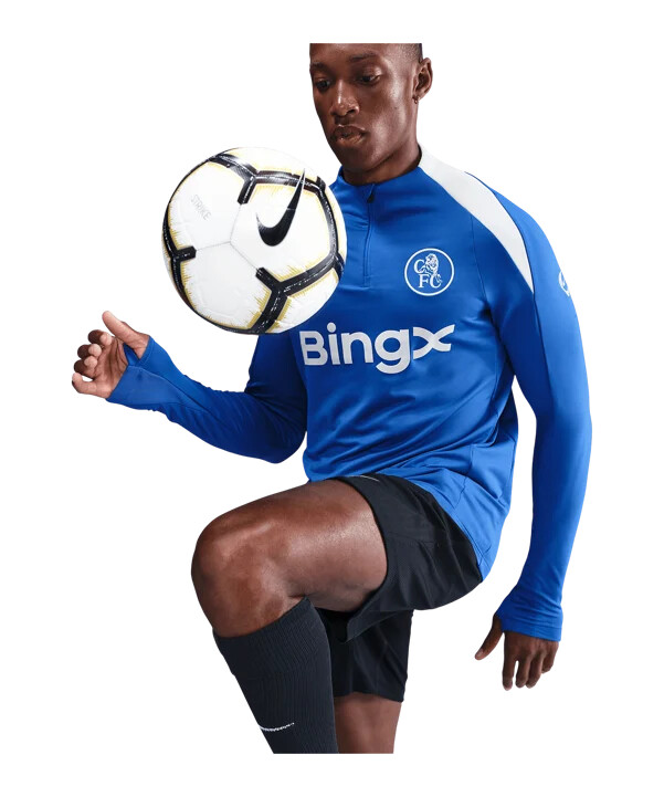 nike fc chelsea london drill top sweatshirt blau f481