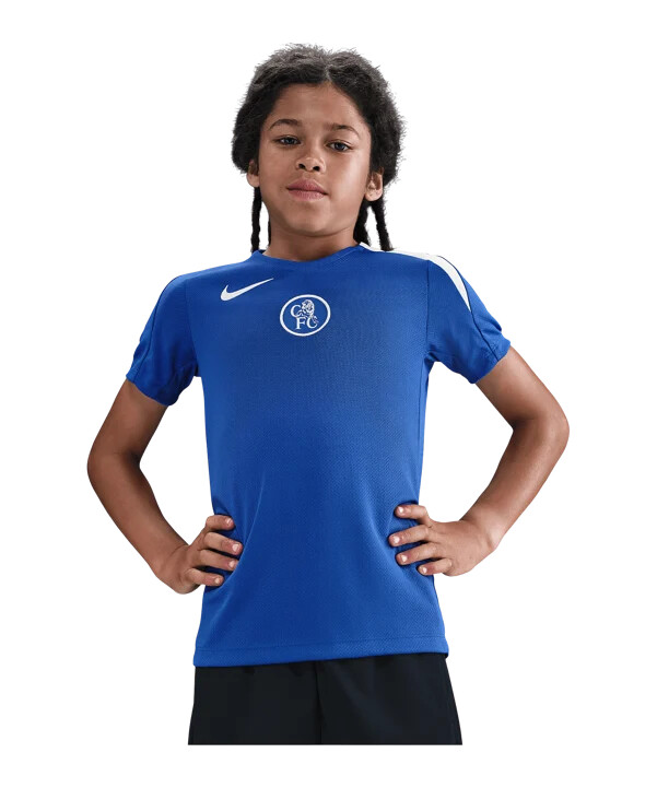 nike fc chelsea london trainingsshirt kids blau f481