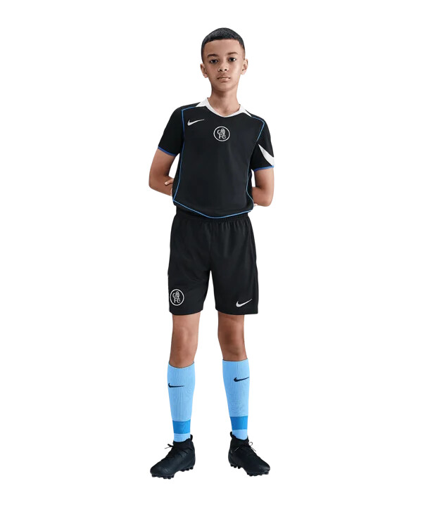 nike fc chelsea london short 3rd 20252026 kids schwarz f010