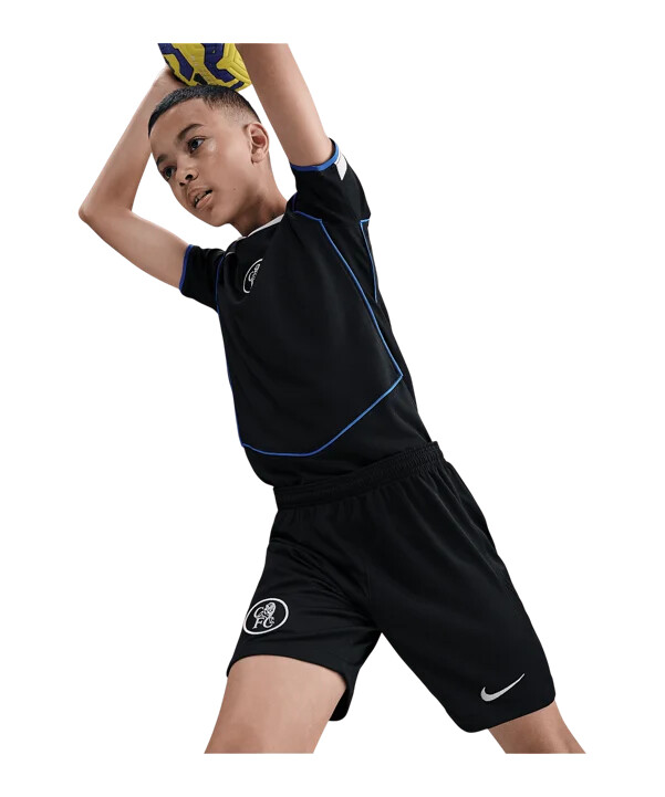 nike fc chelsea london short 3rd 20252026 kids schwarz f010