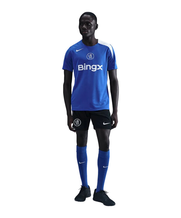 nike fc chelsea london strike trainingsshirt blau f481