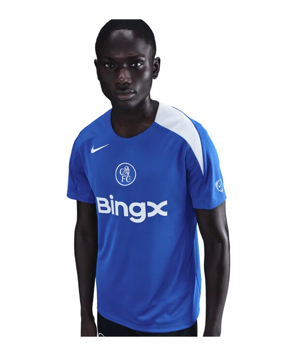 nike fc chelsea london strike trainingsshirt blau f481