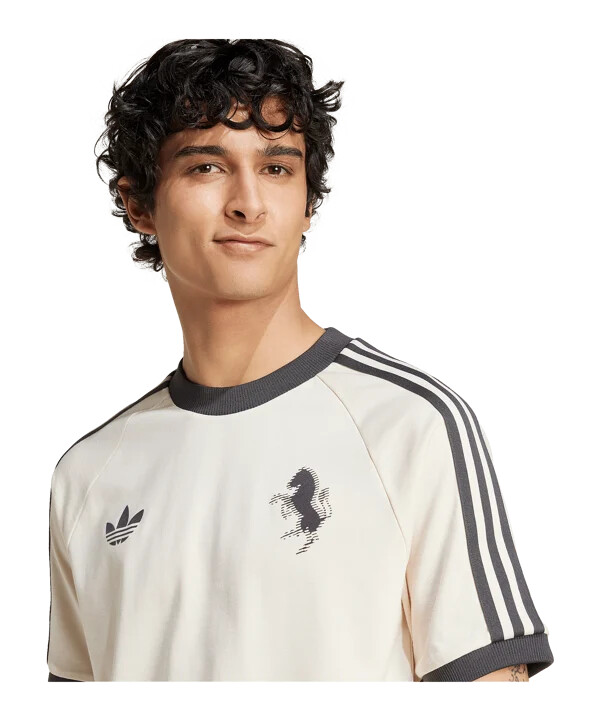 adidas originals juventus turin 3s t-shirt weiss
