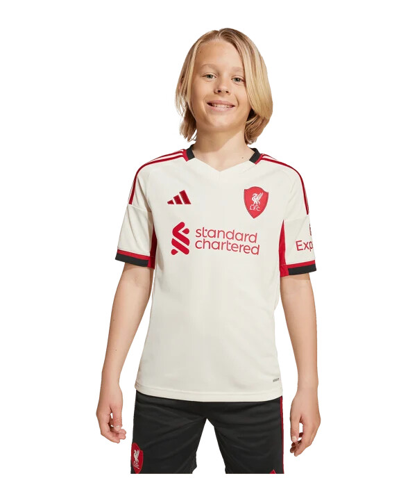 adidas fc liverpool trikot away 20252026 kids weiß