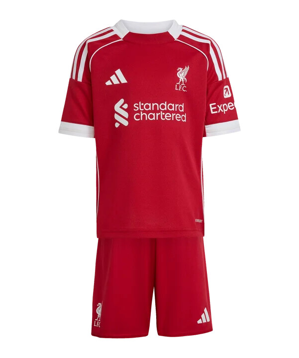 adidas fc liverpool trikot set home 20252026 kids rot