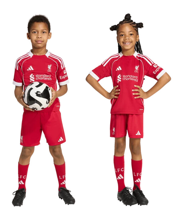 adidas fc liverpool trikot set home 20252026 kids rot
