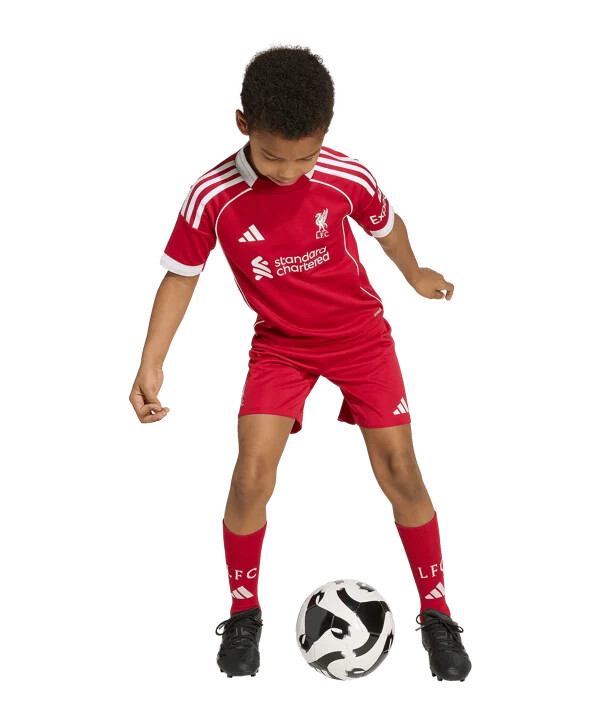 adidas fc liverpool trikot set home 20252026 kids rot