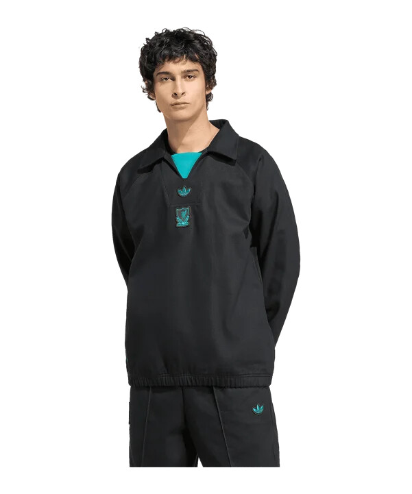 adidas fc liverpool icon drill sweatshirt schwarz