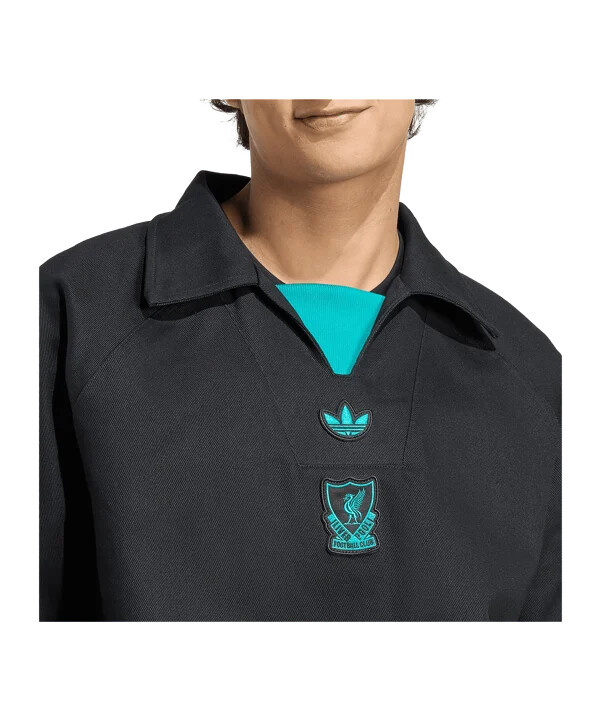 adidas fc liverpool icon drill sweatshirt schwarz