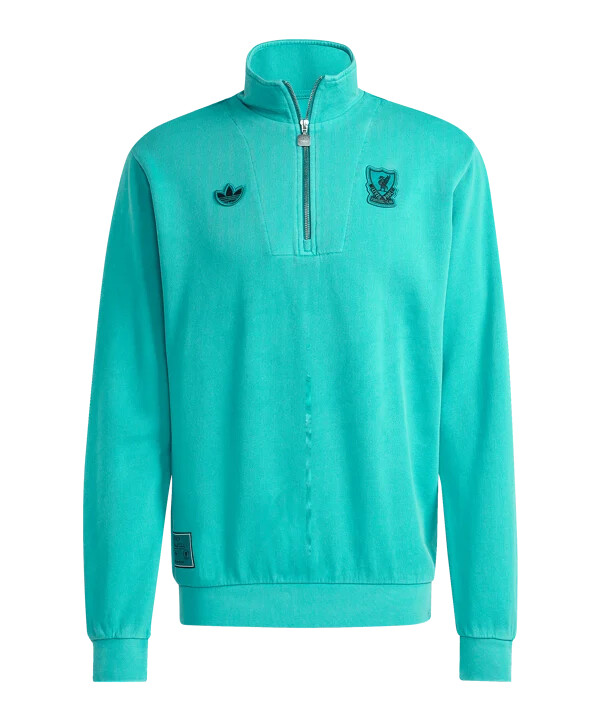 adidas fc liverpool icon half zip sweatshirt grün