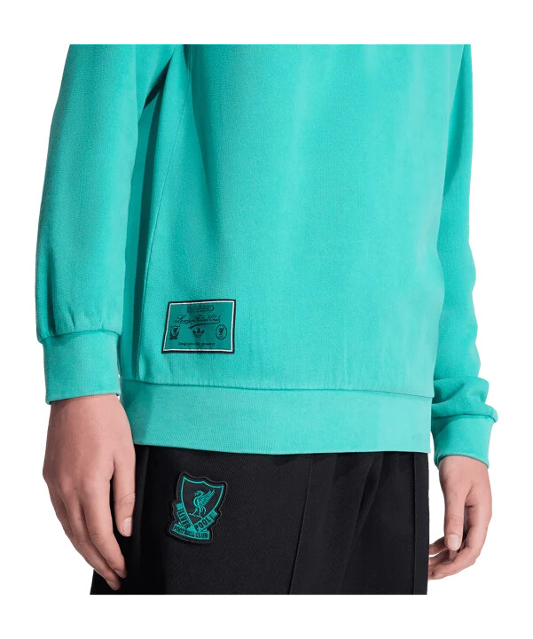 adidas fc liverpool icon half zip sweatshirt grün