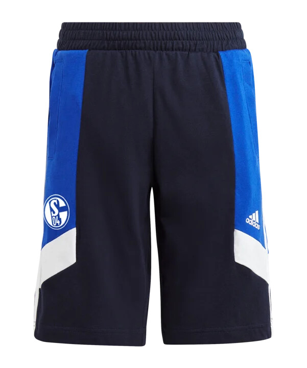 adidas fc schalke 04 colorblock short kids blau