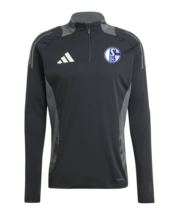 adidas fc schalke 04 halfzip sweatshirt schwarz