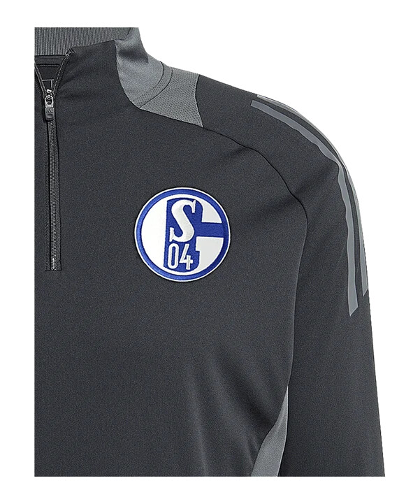 adidas fc schalke 04 halfzip sweatshirt schwarz
