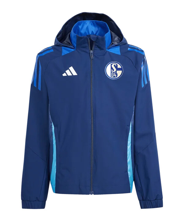 adidas fc schalke 04 allwetterjacke kids dunkelblau