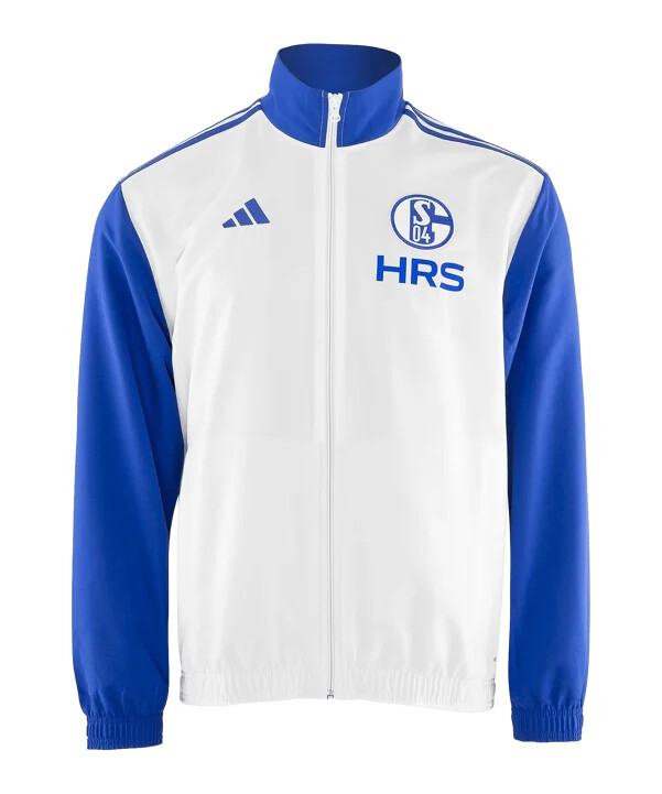 adidas fc schalke 04 anthem präsentationsjacke weiß