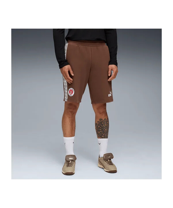 puma fc st. pauli king sweat short braun f01
