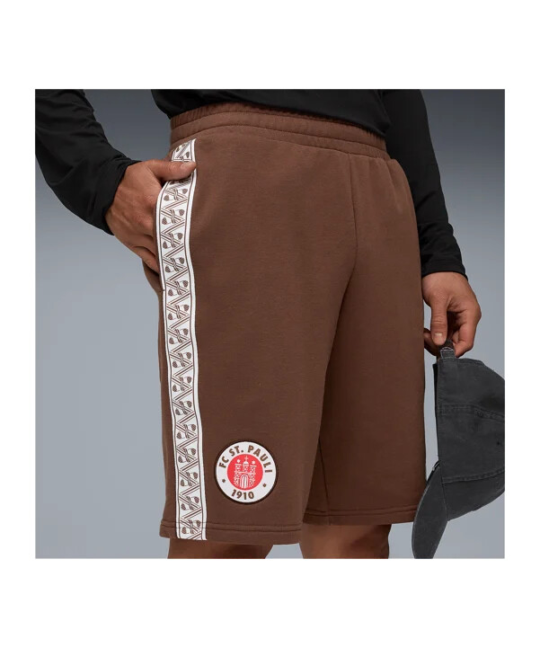 puma fc st. pauli king sweat short braun f01