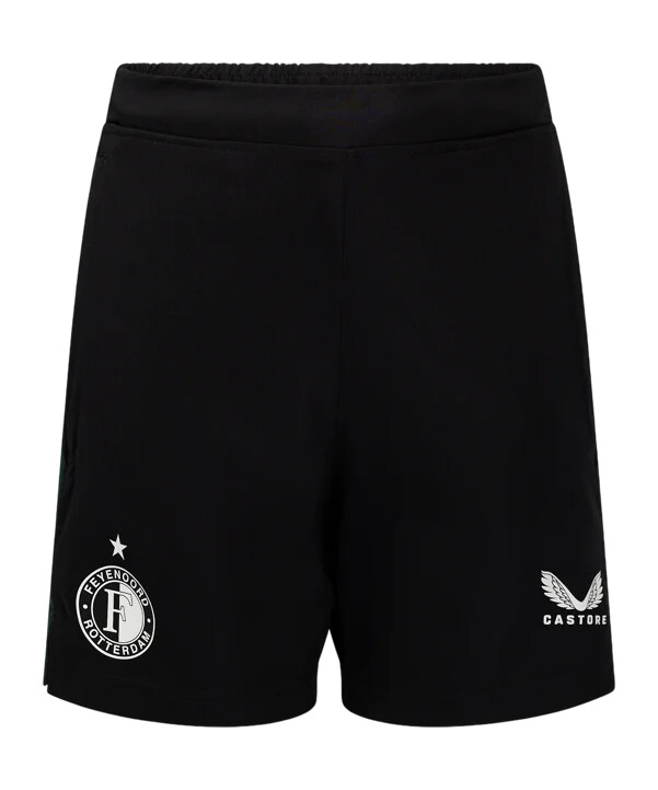 castore feyenoord rotterdam pro coaches short kids schwarz f092